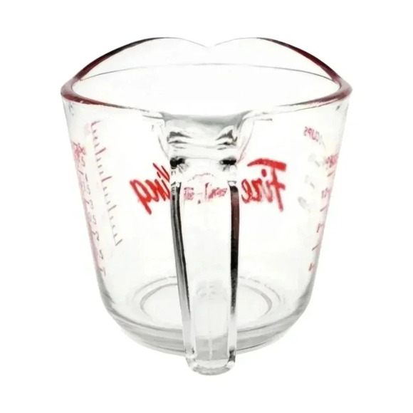 Vintage Fire King Measuring Cup 2 Cup – Holiday Baking Gift Red Logo - Picture 6 of 9